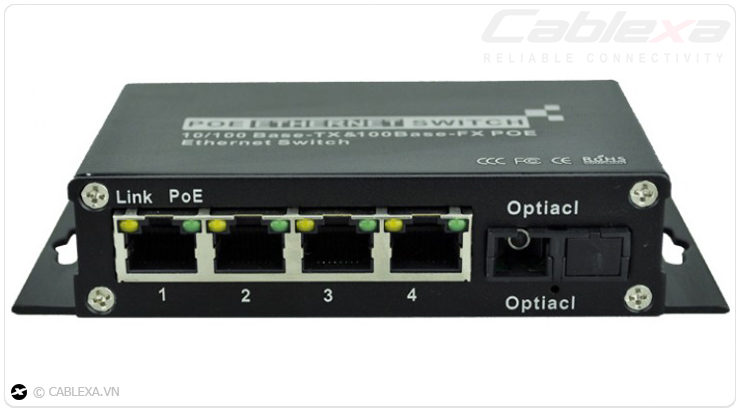 Switch quang SFP 10/100M 4port Cablexa USA Switch quang SFP 10/100M 4port Cablexa USA